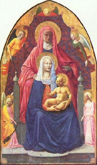MASOLINO da Panicale Madonna and Child, Saint Anne and the Angels China oil painting art